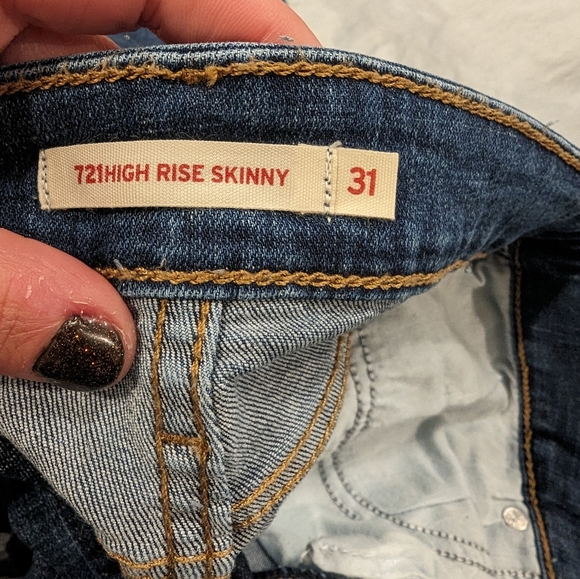 Levi 721 High Rise Skinny size 31/30L - Picture 2 of 4